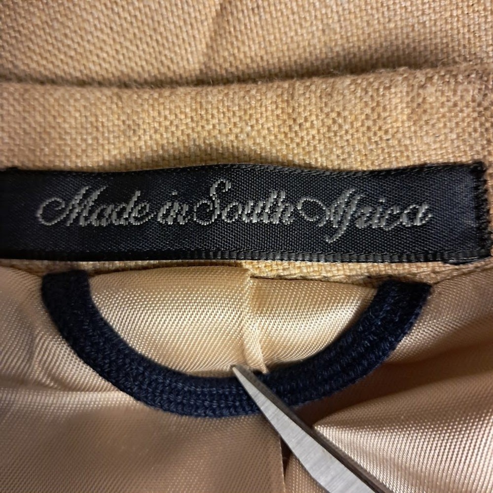 Oak Creek Dillard's 46R Silk Linen Wool Blazer Tan Sport Coat South Africa - Picture 5 of 7